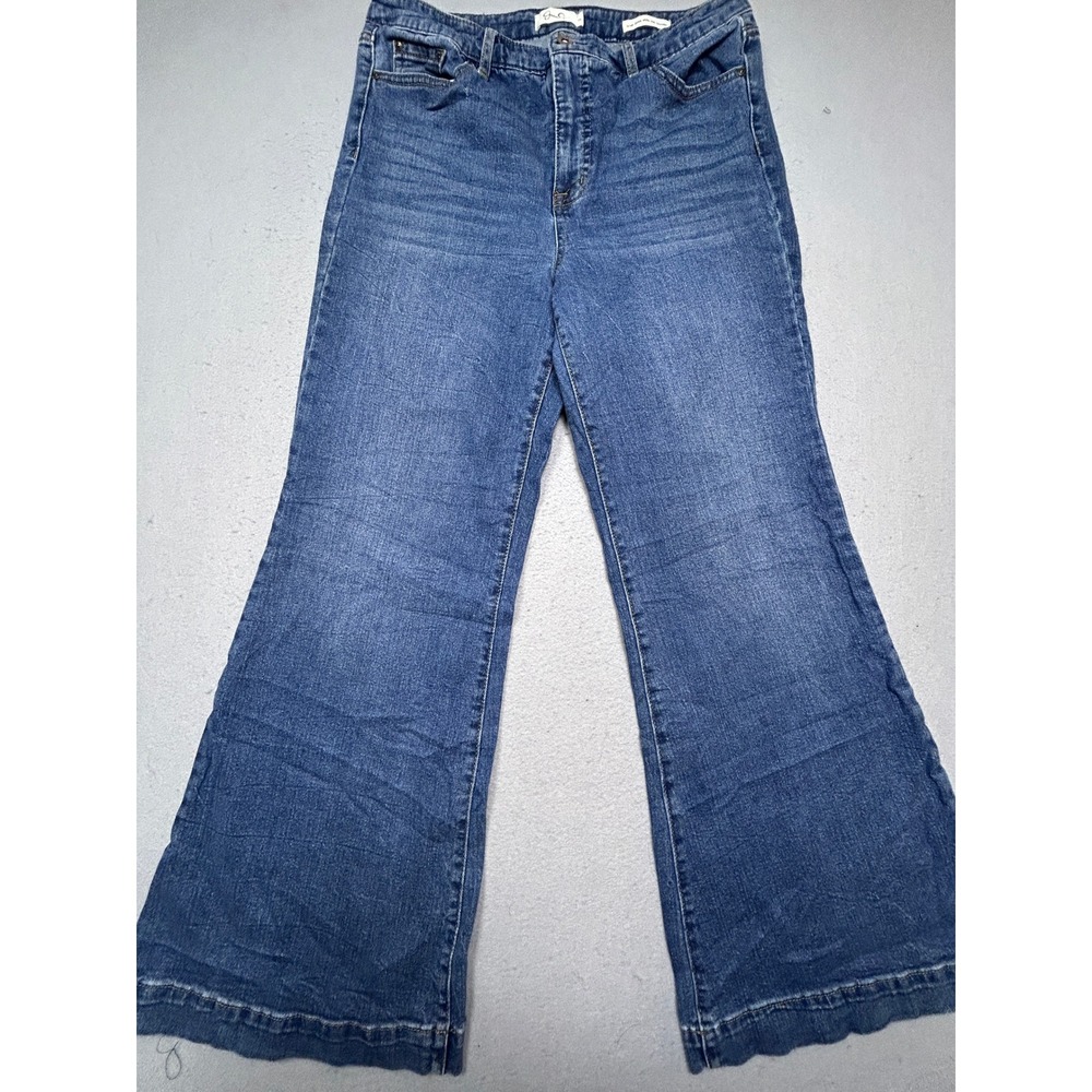 Jessica Simpson True Love Wide Leg Trouser Denim Blue Jeans W31 Womens